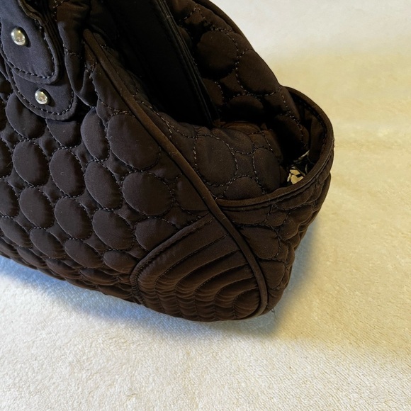 👜 Vera Bradley Quilted Satchel – Chocolate Brown - Picture 3 of 7